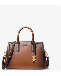 Michael Kors - Laila Small Burnished Leather Satchel - Lyst