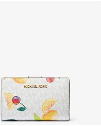 Michael Kors - Jet Set Medium Fruit Print Logo Wallet - Lyst
