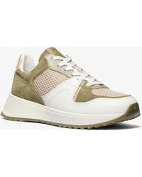 MICHAEL Michael Kors - Mk Jaime Mixed-Media Trainer - Lyst