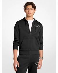 Michael Kors - Logo Cotton Blend Zip-Up Hoodie - Lyst