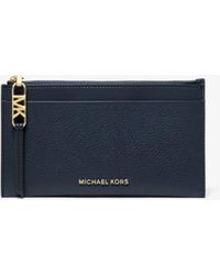 MICHAEL Michael Kors - Porta carte di credito grande in pelle martellata - Lyst