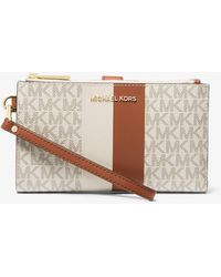 MICHAEL Michael Kors - Mk Portafoglio Per Smartphone Jet Set Grande A Righe Con Logo - Lyst