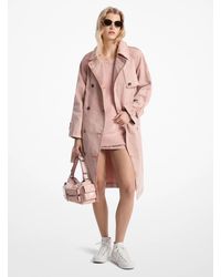 MICHAEL Michael Kors - Garment-Dyed Denim Trench Coat - Lyst