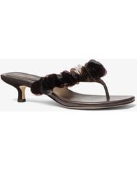 MICHAEL Michael Kors - Mk Loretta Sequin Embellished Sandal - Lyst