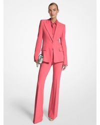 Michael Kors - Mk Georgina Stretch Pebble Crepe Blazer - Lyst