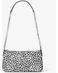 Michael Kors - Empire Medium Cheetah Print Calf Hair Chain-Link Pochette - Lyst