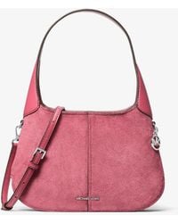 MICHAEL Michael Kors - Mk Alice Small Suede Shoulder Bag - Lyst
