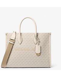 Michael Kors - Mirella Medium Signature Logo Tote Bag - Lyst