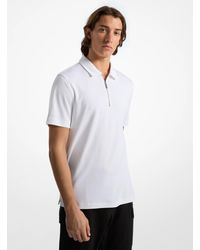 Michael Kors - Mk Cotton Half-Zip Polo Shirt - Lyst