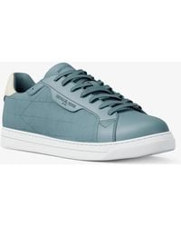 Michael Kors - Mk Keating Crocodile Embossed Suede And Leather Trainers - Lyst