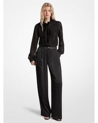 MICHAEL Michael Kors - Mk Combinaison À Col Lavallière En Jacquard Métallisé À Pince Et En Satin - Lyst