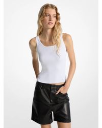 MICHAEL Michael Kors - Mk Ribbed Scoop-Neck Vest - Lyst