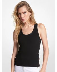 MICHAEL Michael Kors - Mk Ribbed Stretch Knit Vest - Lyst