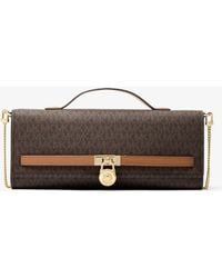 MICHAEL Michael Kors - Mk Hamilton Moderne Medium Signature Logo Clutch - Lyst
