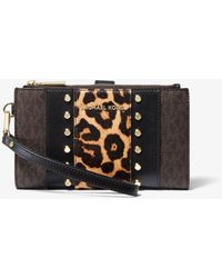 MK leopard wallet
