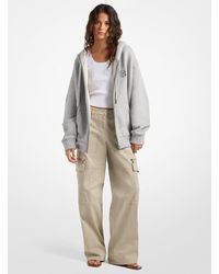 MICHAEL Michael Kors - Mk Pull À Capuche Surdimensionné En Coton Doublé De Polaire - Lyst