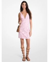 MICHAEL Michael Kors - Mk Corded Floral Lace Mini Dress - Lyst