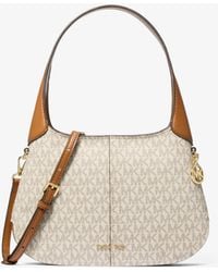 MICHAEL Michael Kors - Mk Alice Small Signature Logo Shoulder Bag - Lyst