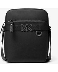 Michael Kors - Mk Hudson Leather Flight Bag - Lyst