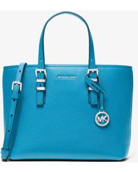 MICHAEL Michael Kors - Mk Quinn Small Pebbled Leather Convertible Crossbody Bag - Lyst