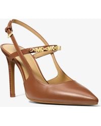 MICHAEL Michael Kors - Mk Dina Flex Leather Slingback Pump - Lyst
