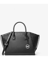 Michael Kors - Avril Large Woven Satchel - Lyst