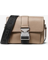 Michael Kors - Hudson Pebbled Leather Crossbody Bag - Lyst