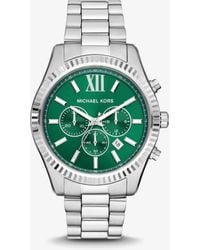 Michael Kors - Orologio Lexington oversize tonalità argento - Lyst