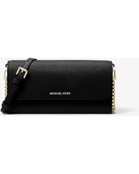 MICHAEL Michael Kors - Mk Jet Set Large Saffiano Leather Convertible Crossbody Bag - Lyst