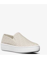 Michael Kors - Teddi Signature Logo Slip-On Sneaker - Lyst
