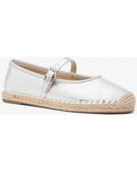 Michael Kors - Lynn Metallic Leather Ballet Espadrille - Lyst