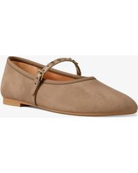 Michael Kors - Phoebe Embellished Leather Ballet Flat - Lyst