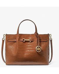 Michael Kors - Carson Medium Crocodile Embossed Satchel - Lyst