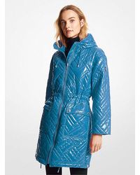Michael Kors - Quilted Ciré Nylon Puffer Coat - Lyst
