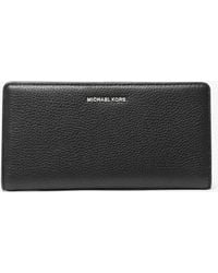 MICHAEL Michael Kors - Mk Bryant Large Pebbled Leather Snap-Front Wallet - Lyst