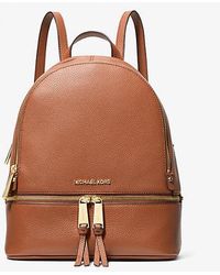 MICHAEL Michael Kors - Rhea Medium Leather Backpack - Lyst