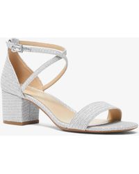 MICHAEL Michael Kors - Mk Serena Flex Glitter Chain-Mesh Sandal - Lyst