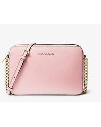 Michael Kors - Jet Set Large Saffiano Leather Crossbody Bag - Lyst