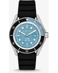 Michael Kors - Übergroße Armbanduhr Maritime Mit Silikonarmband - Lyst