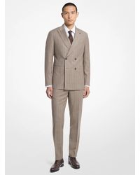 Michael Kors - Mk Wool Blend Flannel Striped Blazer - Lyst