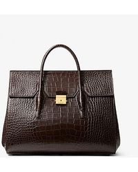 Michael Kors - Campbell Crocodile Embossed Leather Weekender Bag - Lyst