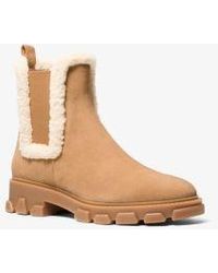 Michael Kors Winnie Faux Shearling Boot in Black | Lyst