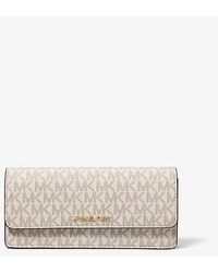 MICHAEL Michael Kors - Mk Jet Set Large Signature Logo Wallet - Lyst