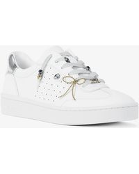 MICHAEL Michael Kors - Scotty Embellished Leather Sneaker - Lyst