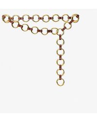 Michael Kors - Marisa Gold-tone And Leather Ring Belt - Lyst