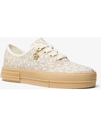 MICHAEL Michael Kors - Mk Lindsey Signature Logo Lace-Up Trainers - Lyst