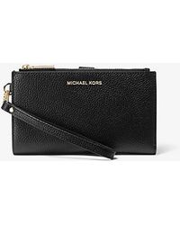 Michael Kors - Mk Adele Pebbled Leather Smartphone Wallet - Lyst