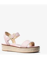 Michael Kors - Richie Signature Logo Platform Espadrille Sandal - Lyst