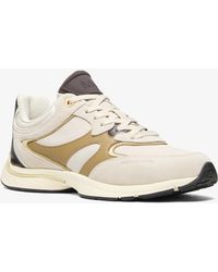 MICHAEL Michael Kors - Mk Riley Mixed-Media Trainer - Lyst