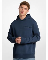 Michael Kors Outlet - Mk Embossed Logo Cotton Blend Hoodie - Lyst